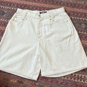 Faded Glory sz 12 Beige/Offwhite High Waisted Shorts